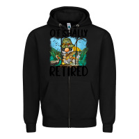 Black o' fishally retired Zipper Hoodie - BarkalooDesign