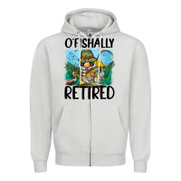 Dove Grey o' fishally retired Zipper Hoodie - BarkalooDesign