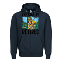 Navy o' fishally retired Zipper Hoodie - BarkalooDesign