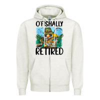 Oatmeal Heather o' fishally retired Zipper Hoodie - BarkalooDesign