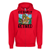 Red o' fishally retired Zipper Hoodie - BarkalooDesign