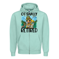 Seafoam o' fishally retired Zipper Hoodie - BarkalooDesign