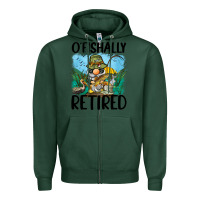 Sports Green o' fishally retired Zipper Hoodie - BarkalooDesign