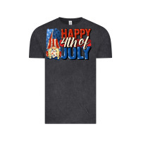 Vintage Black Happy 4th of july gnome Vintage Tee - CowGirlArtShop
