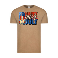 Vintage Coffee Happy 4th of july gnome Vintage Tee - CowGirlArtShop