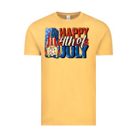 Vintage Mustard Happy 4th of july gnome Vintage Tee - CowGirlArtShop