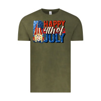 Vintage Olive Happy 4th of july gnome Vintage Tee - CowGirlArtShop