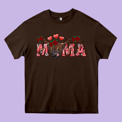 Valentines Day Mama Heavy Core Tee Designed By Ranaportraitstore
