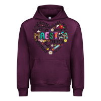 Mauve Wine retro maestra word Urban Hoodie - JahusDesignShop