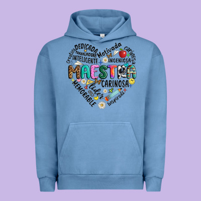 Retro Maestra Word Urban Hoodie Designed By Jahusdesignshop