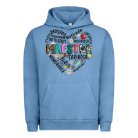 Pigment Pebble Blue retro maestra word Urban Hoodie - JahusDesignShop