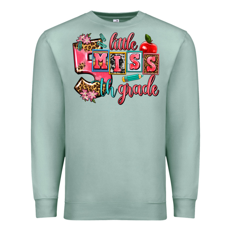 Little Miss 5 Th Grade Premium Sweatshirt by AdoDesignShop | Teevron