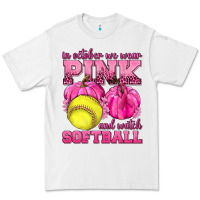 White In October We Wear Pink and Watch Softball Premium Tee - texasbilliewilder