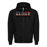 Black veteran glory Zipper Hoodie - BarkalooDesign