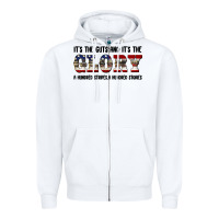 White veteran glory Zipper Hoodie - BarkalooDesign
