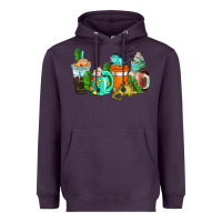 Plum dinosaur coffee cups Heavyweight Hoodie - AdoDesignShop