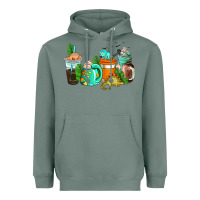 Sage dinosaur coffee cups Heavyweight Hoodie - AdoDesignShop