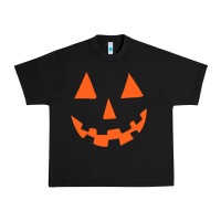 Black Halloween Pumpkin Face Gift Creepy Spooky Horror Urban Heavy Tee - maiPhamDesign