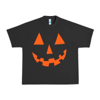 Pigment Black Halloween Pumpkin Face Gift Creepy Spooky Horror Urban Heavy Tee - maiPhamDesign