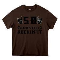 Chocolate Brown 50 Birthday Rock Heavy Core Tee - Bettercallsaul