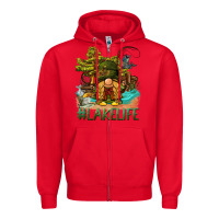 Red lake life gnome Zipper Hoodie - BarkalooDesign