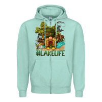 Seafoam lake life gnome Zipper Hoodie - BarkalooDesign