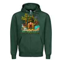 Sports Green lake life gnome Zipper Hoodie - BarkalooDesign