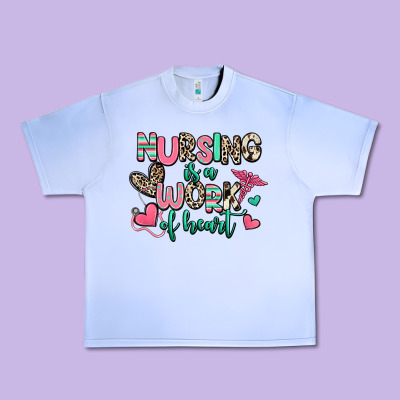 Nursing Is A Work Of Heart Urban Heavy Tee Designed By Ranaportraitstore