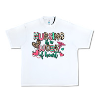 White nursing is a work of heart Urban Heavy Tee - RanaPortraitStore