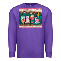 Purple teacher coffee cups Premium Sweatshirt - AdoDesignShop
