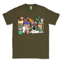 Army Green Cat coffee cups Classic Tee - HowdyJamesFarm