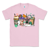 Bubblegum Pink Cat coffee cups Classic Tee - HowdyJamesFarm