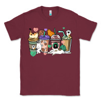 Burgundy Cat coffee cups Classic Tee - HowdyJamesFarm
