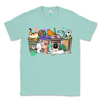 Seafoam Cat coffee cups Classic Tee - HowdyJamesFarm