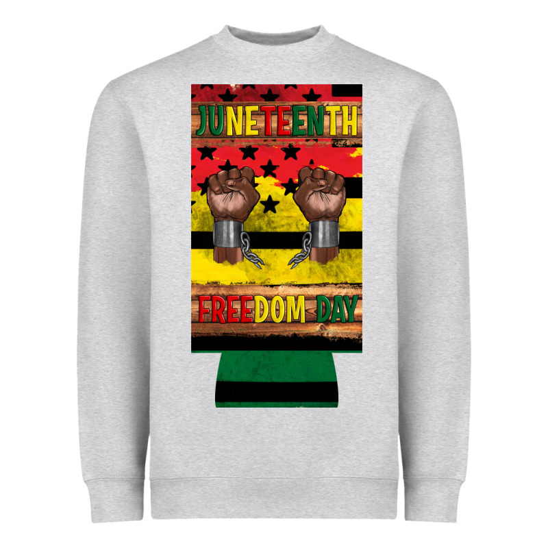 Juneteenth Freedom Day 12 Oz Can Cooler (slim) 2 Heavyweight Sweatshirt by Artiststas | Teevron