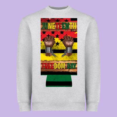 Juneteenth Freedom Day 12 Oz Can Cooler (slim) 2 Heavyweight Sweatshirt Designed By Artiststas