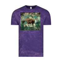 Cloud Purple Stay wild Bear tumbler Vintage Tee - HowdyJamesFarm
