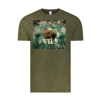 Vintage Olive Stay wild Bear tumbler Vintage Tee - HowdyJamesFarm