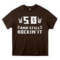 Chocolate Brown 50 birthday rock whitw Heavy Core Tee - Bettercallsaul