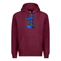 Burgundy scissor lift Premium Hoodie - LillyAllenDesigns