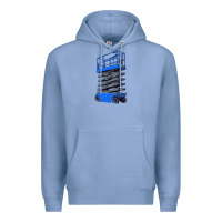 Colony Blue scissor lift Premium Hoodie - LillyAllenDesigns