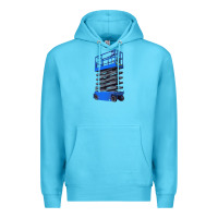 Ocean Blue scissor lift Premium Hoodie - LillyAllenDesigns