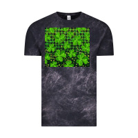 Cloud Black shamrock and plaid Vintage Tee - RanaPortraitStore