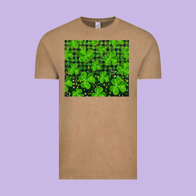 Shamrock And Plaid Vintage Tee Designed By Ranaportraitstore
