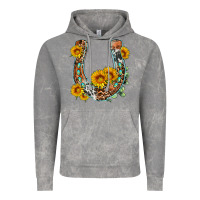 Cloud Rock western leopard cowhide sunflowers horseshoe Vintage Hoodie - OliviaCreatesArt