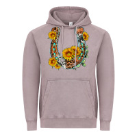 Vintage Zinc western leopard cowhide sunflowers horseshoe Vintage Hoodie - OliviaCreatesArt