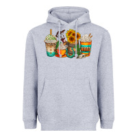 Heather Grey rodeo coffee cups Heavyweight Hoodie - AdoDesignShop