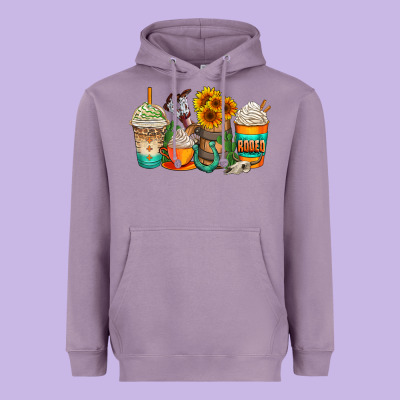 Rodeo Coffee Cups Heavyweight Hoodie Designed By Adodesignshop