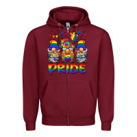 Burgundy pride gnome Zipper Hoodie - BarkalooDesign