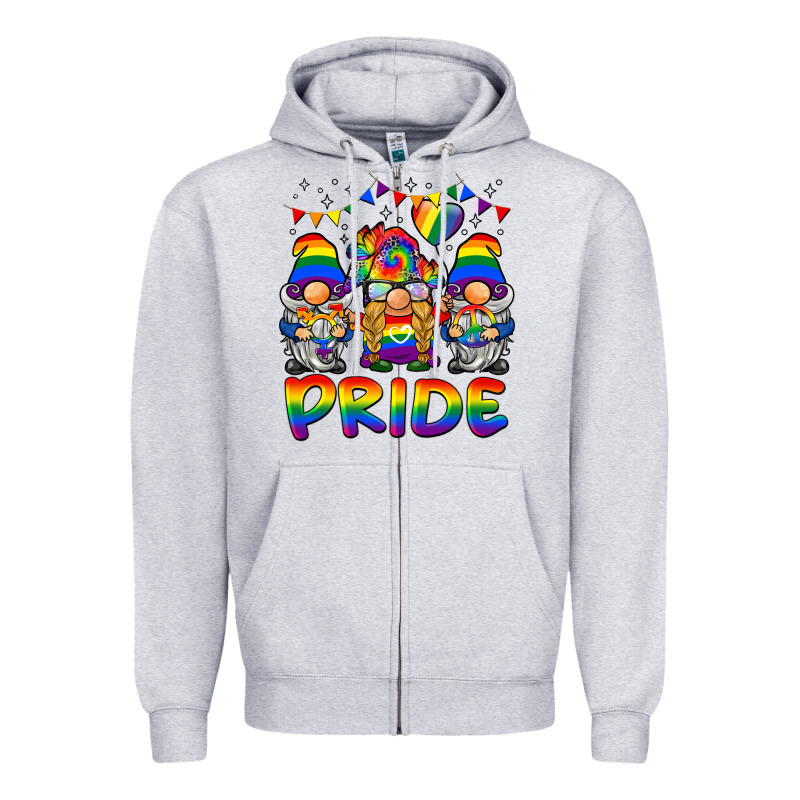 Pride Gnome Zipper Hoodie by BarkalooDesign | Teevron